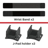 „iPega SW2136“ sportinės apyrankės, skirtos „Nintendo Switch 2 JoyCon“ konsolei, juodos