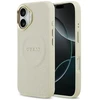 Dėklas Guess Peony Hot Stamp MagSafe skirtas Apple iPhone 17 beige