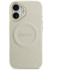 Dėklas Guess Peony Hot Stamp MagSafe skirtas Apple iPhone 17 beige