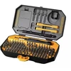 JAKEMY JM-8183 precizinio atsuktuvo rinkinys su atidarymo įrankiais ir replėmis (145 viename)