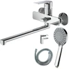 Vonios maišytuvas su dušo komplektu AB BRUCE GS Chromas
