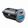 Automobilinis įkroviklis Joyroom JR-CCN05 USB-C/USB-A 30W juodas