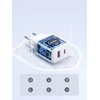 „Joyroom“ kelioninis įkroviklis U+C, PD 20W su Type-C į Lightning laidu, 1m, Baltas (JR-TCF05)