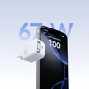 Joyroom JR-TCL06 67W GaN laidinis įkroviklis su Built-in Retractable USB-C kabeliu – baltos spalvos