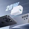 Joyroom JR-TF4 18W sieninis įkroviklis su 3A USB-A - USB-C 1m laidu - baltas