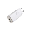 Joyroom JR-TG10 65W GaN 2x USB-C + USB-A sieninis įkroviklis su 100W USB-C - USB-C 1,2 m laidu - baltas