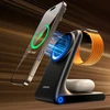 Joyroom JR-W15 belaidis įkroviklis 3 in 1 Charging Station su MagSafe – juodos spalvos