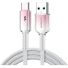 Joyroom S-A42 Crystal-Clear serijos duomenų perdavimo ir įkrovimo kabelis | USB-A į USB-C | 15 W | 1,2 m | balta