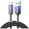 Joyroom S-A42 Crystal-Clear serijos duomenų perdavimo ir įkrovimo kabelis | USB-A į USB-C | 15 W | 1,2 m | juodas