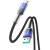 Joyroom S-A42 Crystal-Clear serijos duomenų perdavimo ir įkrovimo kabelis | USB-A į USB-C | 15 W | 1,2 m | juodas
