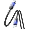 Joyroom S-A42 Crystal-Clear serijos duomenų perdavimo ir įkrovimo kabelis | USB-C į USB-C | 60W | 1,2 m | juodas