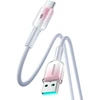 Joyroom S-A42 Crystal-Clear serijos duomenų perdavimo ir įkrovimo kabelis | USB-A į USB-C | 15 W | 1,2 m | balta