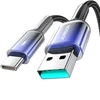 Joyroom S-A42 Crystal-Clear serijos duomenų perdavimo ir įkrovimo kabelis | USB-A į USB-C | 15 W | 1,2 m | juodas