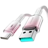 Joyroom S-A42 Crystal-Clear serijos duomenų perdavimo ir įkrovimo kabelis | USB-A į USB-C | 15 W | 1,2 m | balta