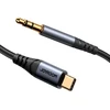 Joyroom stereo garso laidas AUX 3,5 mm mini lizdas - USB-C telefonui 1,2 m juodas (SY-A07)