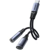 Joyroom SY-C02 2in1 DAC adapter USB-C to USB-C | 3.5 mm mini jack - juodas