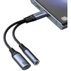 Joyroom SY-C02 2in1 DAC adapter USB-C to USB-C | 3.5 mm mini jack - juodas