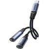 Joyroom SY-C03 USB-C to 2x USB-C 2in1 DAC adapter - juodas