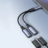 Garso adapteris du viename Joyroom SY-C03 Type-C į Dual Type-C (juodas)