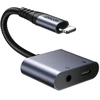 Joyroom SY-L01 Lightning to Lightning | 3.5 mm mini jack DAC adapter 2in1 - juodas