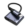 Du viename garso adapteris Joyroom SY-L01 Lightning iki 3.5 mm + Lightning (juodas)