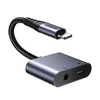 Du viename garso adapteris Joyroom SY-L01 Lightning iki 3.5 mm + Lightning (juodas)