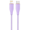 Kabelis Gembird Premium silicon 8-pin kištukas - USB Type-C kištukas 1.5m violetinis