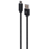 Gembird CCDB-mUSB2B-AMBM-6 Medvilninis pintas Micro-USB laidas su metalinėmis jungtimis, 1,8 m, juodas