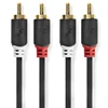 Nedis Garso kabelis 2x RCA -> 2 x RCA 5m Juodas