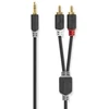 Kabelis Nedis Aux Audio Cable 3.5 mm -> 2x RCA 0.5m Juodas