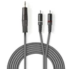 Nedis Stereo Audio kabelis jack 3.5 mm (M) - 2x RCA (M) 1.50 m tmavě pilka