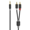 Kabelis Nedis Aux Audio Cable 3.5 mm -> 2x RCA 3m Juodas