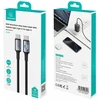 Kabelis USAMS Huan Series SJ752 60W USB-C į USB-C 1,2 m, tamsinti