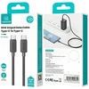 Kabelis USAMS KY Series US-SJ691 60W USB-C į USB-C 1m juodos spalvos