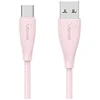 Kabelis USAMS Žalias Series SJ714 18W 3A USB-A į USB-C 1m rožinės spalvos