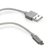 Kabelis USB-microUSB SBS 1 m w otulinie Sidabrinė