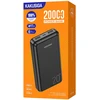 KAKUSIGA KSC-881 external battery (powerbank) | 20000 mAh | 15W | USB-A, Micro USB, USB-C | juodas