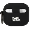 Karl Lagerfeld 3D Logo NFT Karl and Choupette silikoninis dėklas ausinėms AirPods 3 juodos spalvos