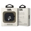 Karl Lagerfeld 3D Logo NFT Karl and Choupette silikoninis dėklas ausinėms AirPods 3 juodos spalvos