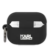Karl Lagerfeld KLAPRUNIKK AirPods Pro dėklas ausinėms juodos spalvos silikoninis Karl Head 3D