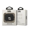 Karl Lagerfeld KLAPRUNIKK AirPods Pro dėklas ausinėms juodos spalvos silikoninis Karl Head 3D