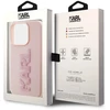 Dėklas Karl Lagerfeld 3D Rubber Glitter Logo Karl Case for iPhone 15 Pro Max Rožinė