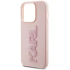 Dėklas Karl Lagerfeld 3D Rubber Glitter Logo Karl Case for iPhone 15 Pro Max Rožinė