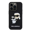 Karl Lagerfeld 3D Rubber Karl and Choupette Apple iPhone 13 Pro dėklas telefonui juodos spalvos
