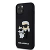 Karl Lagerfeld 3D Rubber Karl and Choupette dėklas telefonui Apple iPhone 13 juodos spalvos