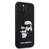 Karl Lagerfeld 3D Rubber Karl and Choupette dėklas telefonui Apple iPhone 13 juodos spalvos