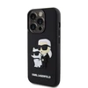 Karl Lagerfeld 3D Rubber Karl and Choupette Apple iPhone 13 Pro dėklas telefonui juodos spalvos