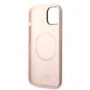 Karl Lagerfeld ir Choupette skystas silikoninis dėklas, skirtas iPhone 14 Plus Rožinė