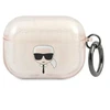 Apple AirPods Pro ausinių dėklas Karl Lagerfeld Glitter Karl`s Head (KLAPUKHGD) aukso spalvos