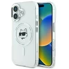 Karl Lagerfeld KLHMP16MHLSCHH Apple iPhone 16 Plus 6.7″ baltos spalvos kietas dėklas IML Metal Choupette Head MagSa